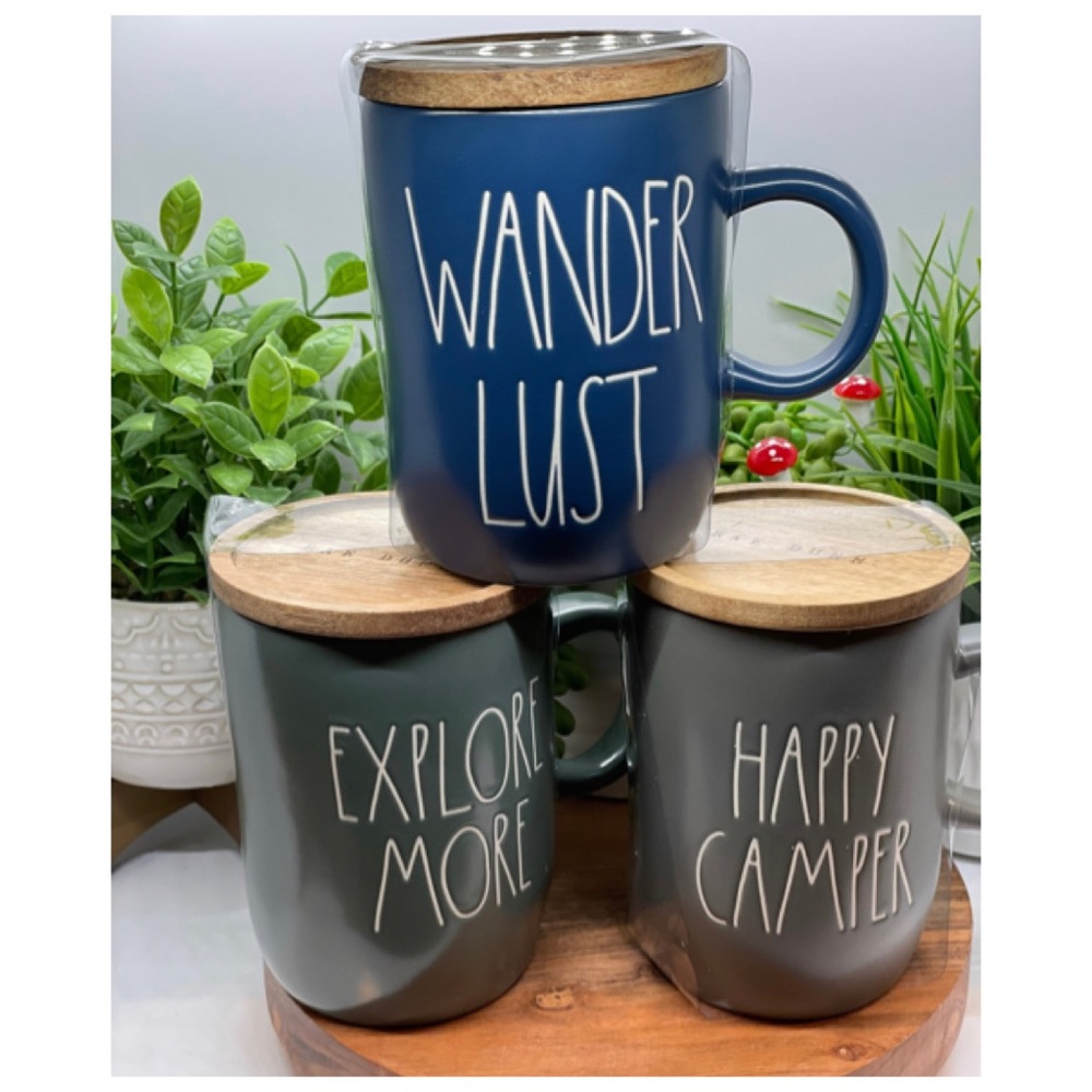 NEW Rae Dunn Camper Mug Set~ Explore More, Happy Camper & Wander Lust 🏕️